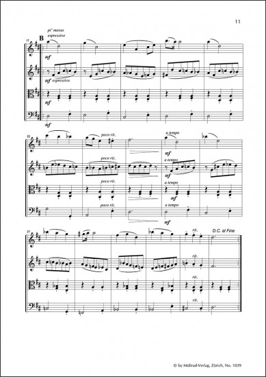 Sieben schweizerische Tänze für Streichquartett