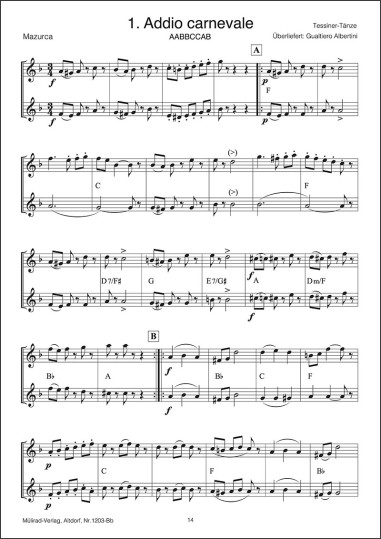 copy of Volksmusik für Anfänger "Klarinette"