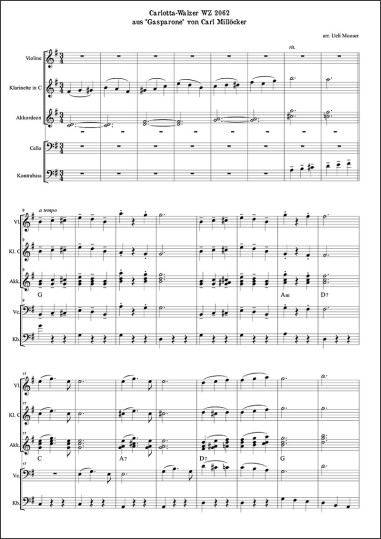 Hanneli-Musig arr. Ueli Mooser