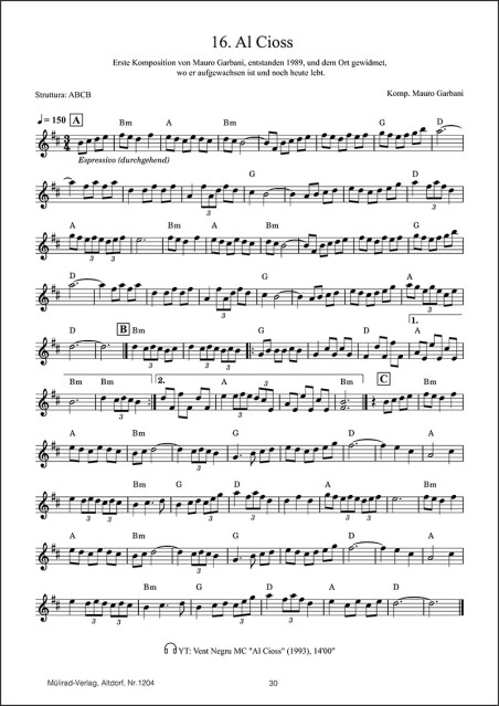 copy of Volksmusik für Anfänger "Klarinette"